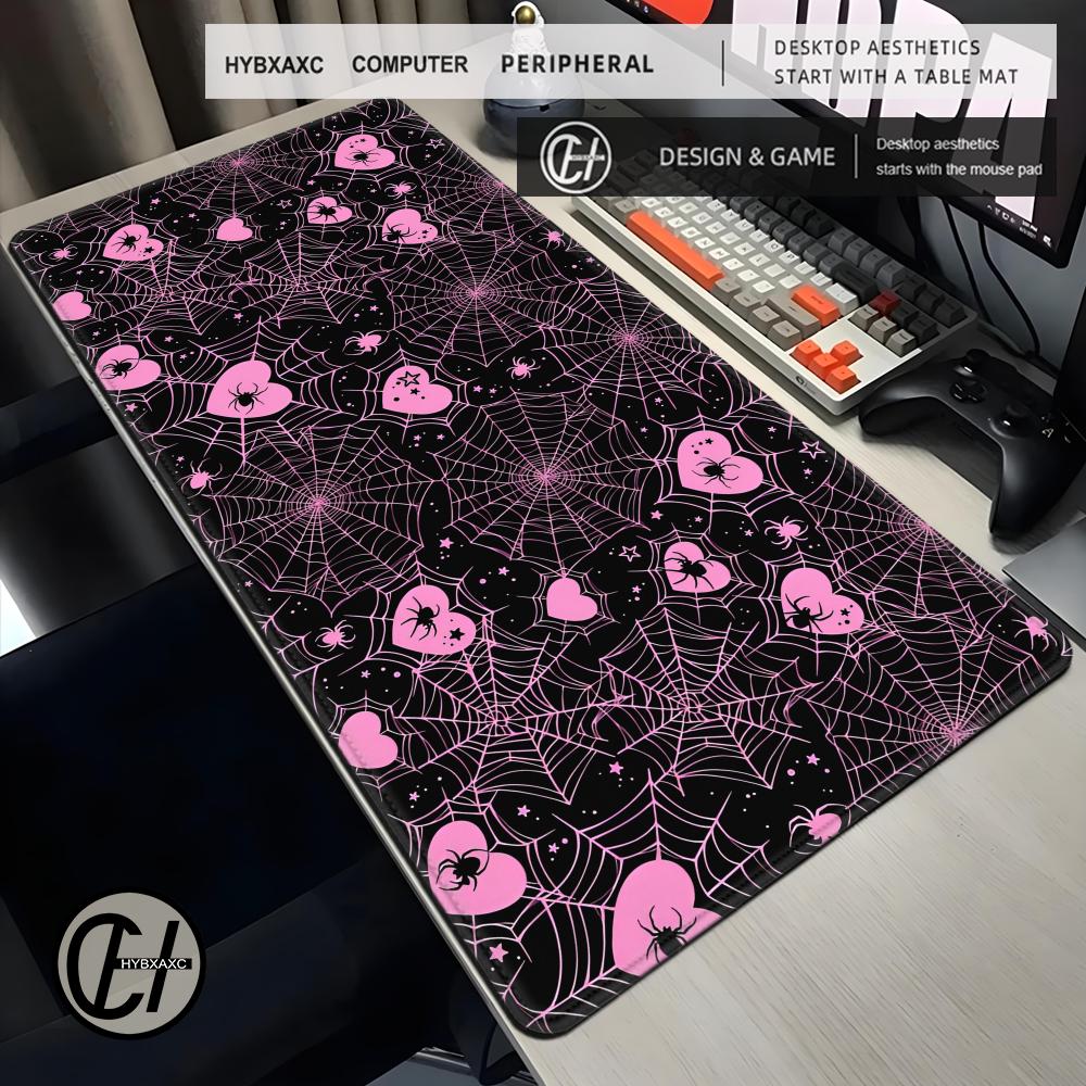 Office Of Tech - 90x40 White or Pink Spiderweb Hearts