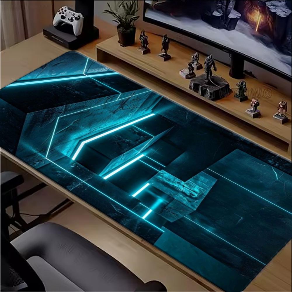 Cyan Neon Tech Geometric Large - Office Of Tech 评论和价格