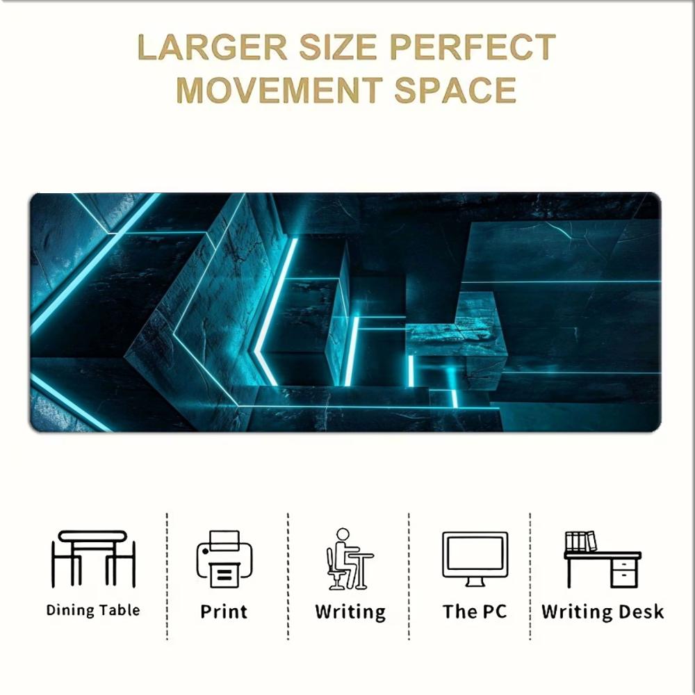 Cyan Neon Tech Geometric Large - Office Of Tech 评论和价格