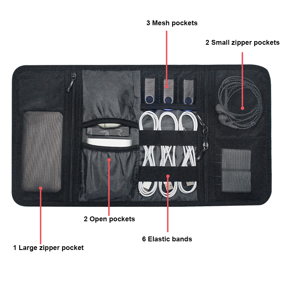 Tech Organizer Bag Cable Stora - Office Of Tech 评论和价格
